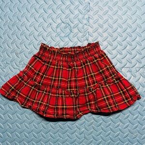 Crewcuts Red Plaid Ruffled Tier Skirt